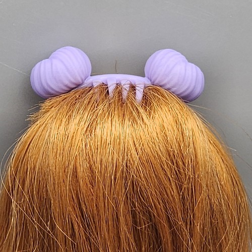 HEADBAND FUN AND FANCY PURPLE BUNS FASHION DOLL HAIR ACCESSORY - Picture 4 of 6