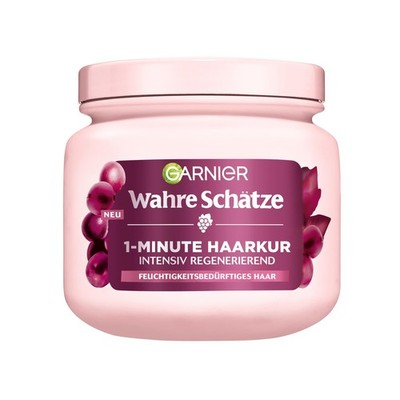 Garnier Wahre Schätze 1-Minute 340 ml (1er Pack), Ultra Doux Grape Moisture 