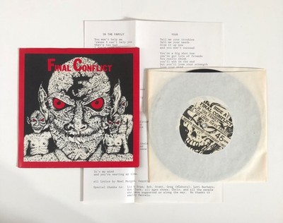 Final Conflict - In the Family 7'' Original press kbd punk hardcore Minor Threat