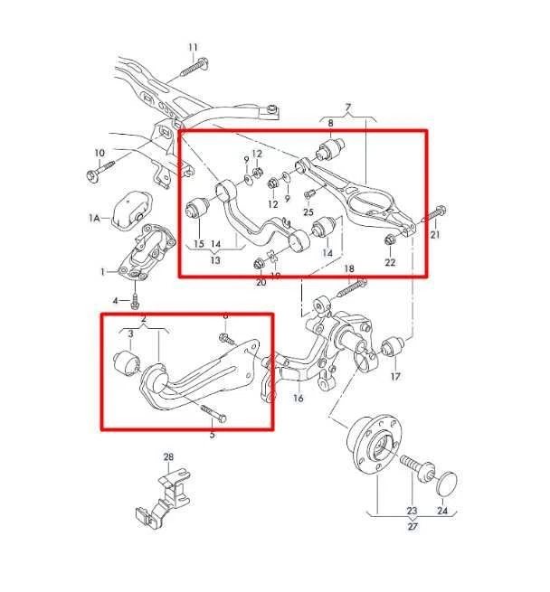 15-18 Volkswagen Jetta Sport FWD Rear LH Suspension Control Arms Set 1K0501529H - Image 2 of 4