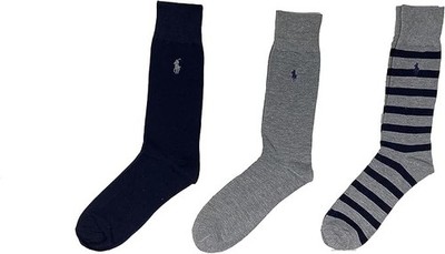 Polo Ralph Lauren Mens 3 Pack Crew Socks In Multi Color Size 10 to 13