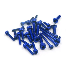 NEW Yeah Racing YA-0734DB Aluminum Screws Set Blue for Futaba 10PX Transmitter