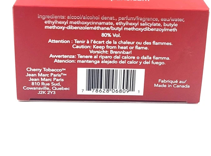 cherry tobacco jean marc paris Cherry Tobacco by Jean Marc Paris Eau De Parfum For Him Spray 3.4 OZ /  100ML NEW