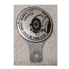 Penn-ohio Model A Ford Club Rubber City License Plate Topper.