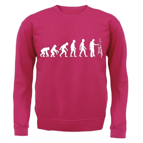 Evolution Of Man Artist - Kids Hoodie / Sweater - Art Painter Painting Drawing