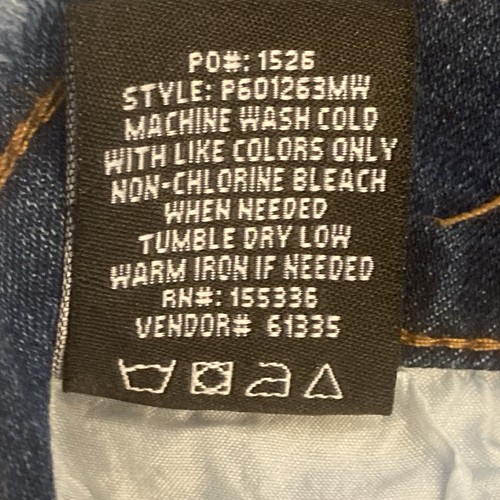 NWT Pastel Juniors' Blue Denim Button Fly Jeans Size 5/27 Fringe Waist & Cuffs - Picture 7 of 15