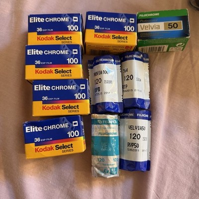 Slide film Lot Kodak Elite Chrome 100 PROVIA 100F VELVIA 50 Expired