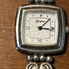 Brighton Santa Rosa Bracelet Watch Silver Plate Ornate New Battery