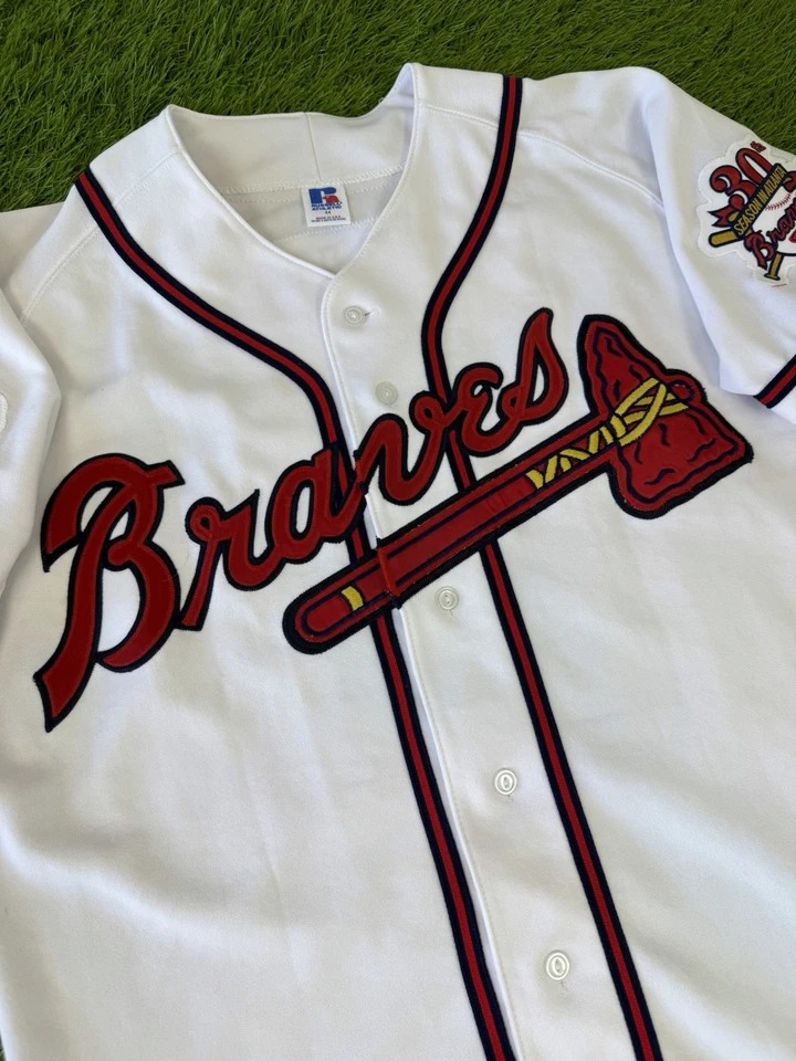 Camiseta Auténtica Chipper Jones Talla 48 Atlanta Braves 1995 Serie Mundial Russell Foto 4 de 4
