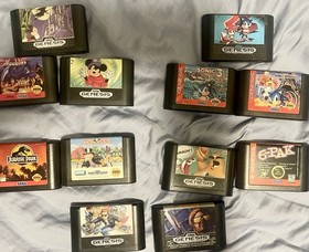 Rare Sega Genesis Bundle Console Controller+12 Collectible Classic Games Tested!