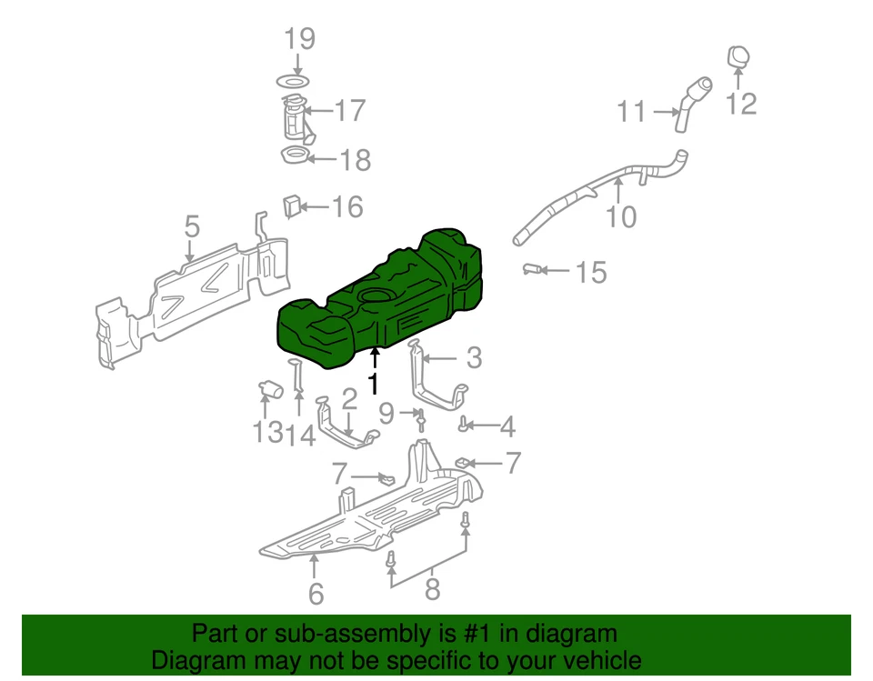 Tanque de combustible genuino GM 15229310 Foto 3 de 3