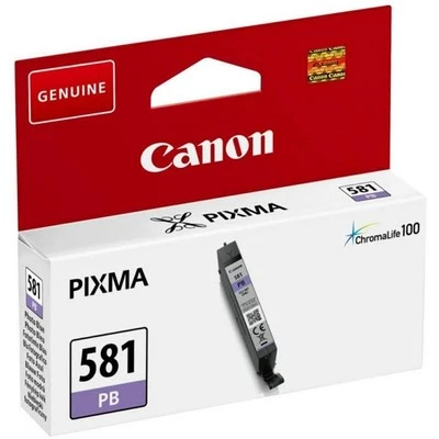 [2107C001] CANON Cartouche Jet d'encre CLI-581PB 5 ml 250 Pages Bleu Photo - Photo 1/3