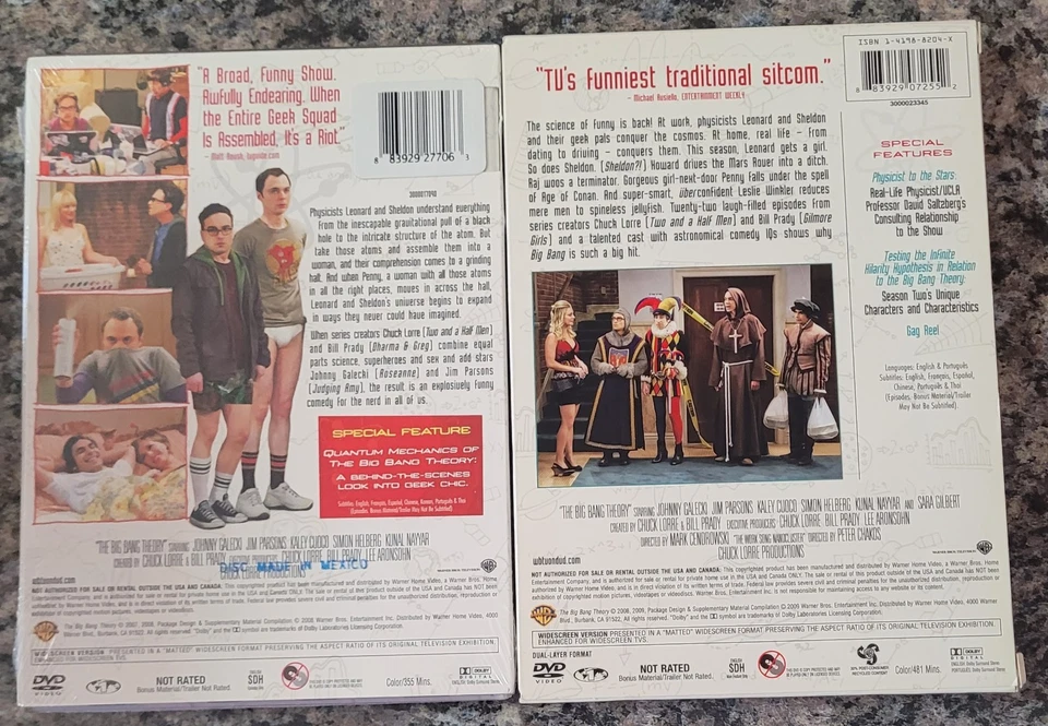 The Big Bang Theory Season 1-12 DVD 2,3,5 W/Slipcovers 1,4,6,7,8,9,10,11,12 NEW - Image 3 of 4