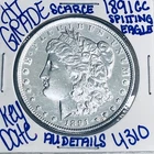 1891 CC SPITTING EAGLE MORGAN SILVER AUTHENTIC HI GRADE U.S. MINT KEY DATE 4310