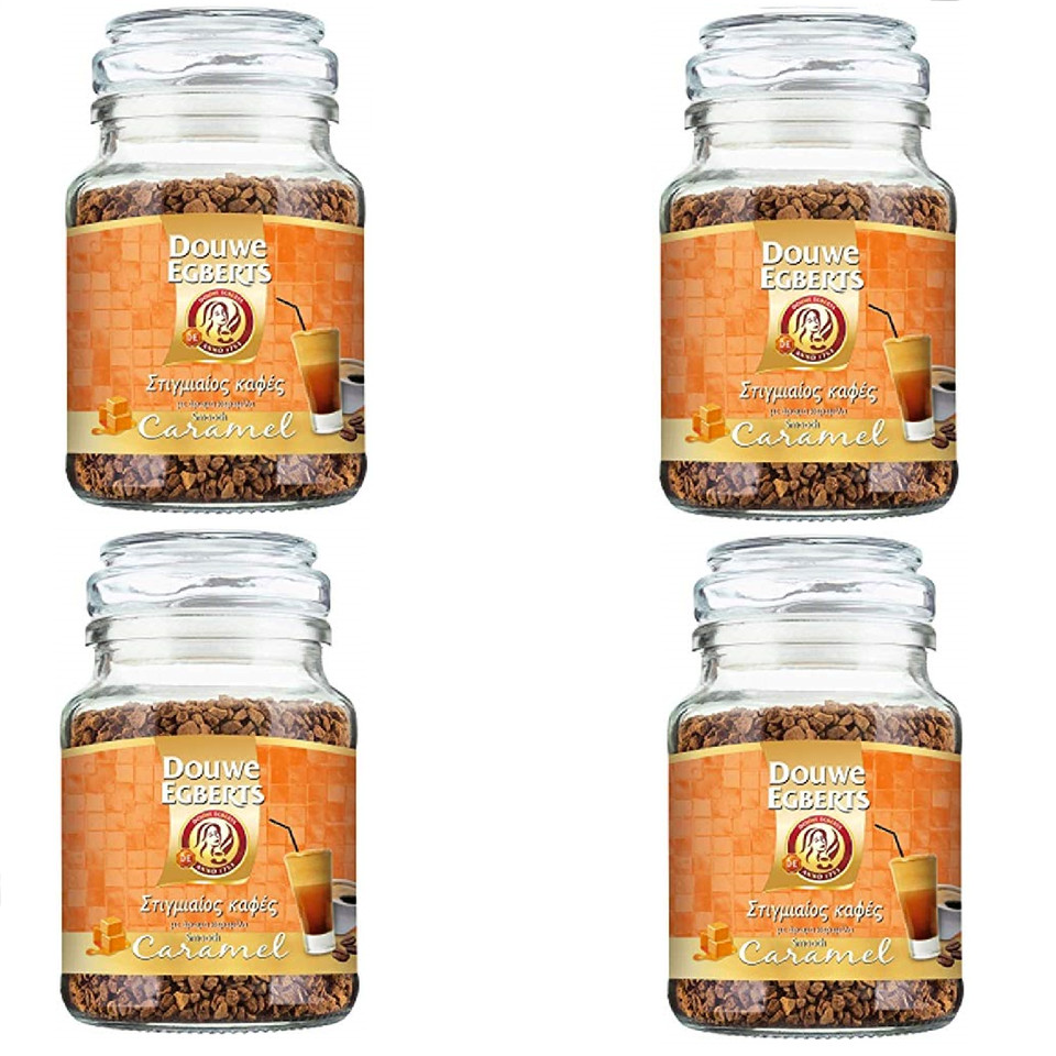 DOUWE EGBERTS Caramel Flavour Instant Coffee 100gr (Set Of 4) High Quality