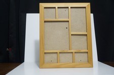 8 opening collage 5x5, 4x5 2.5x3 Photo frame w/ glass wall mount, Easel