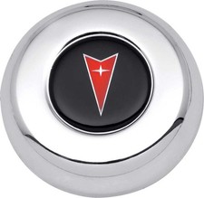 Classic Chrome Pontiac Arrowhead Logo Horn Cap