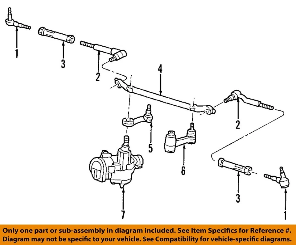 Used Rack and Pinion Assembly fits: 1997 Ford Expedition Power Steering Grade C Foto 3 de 4