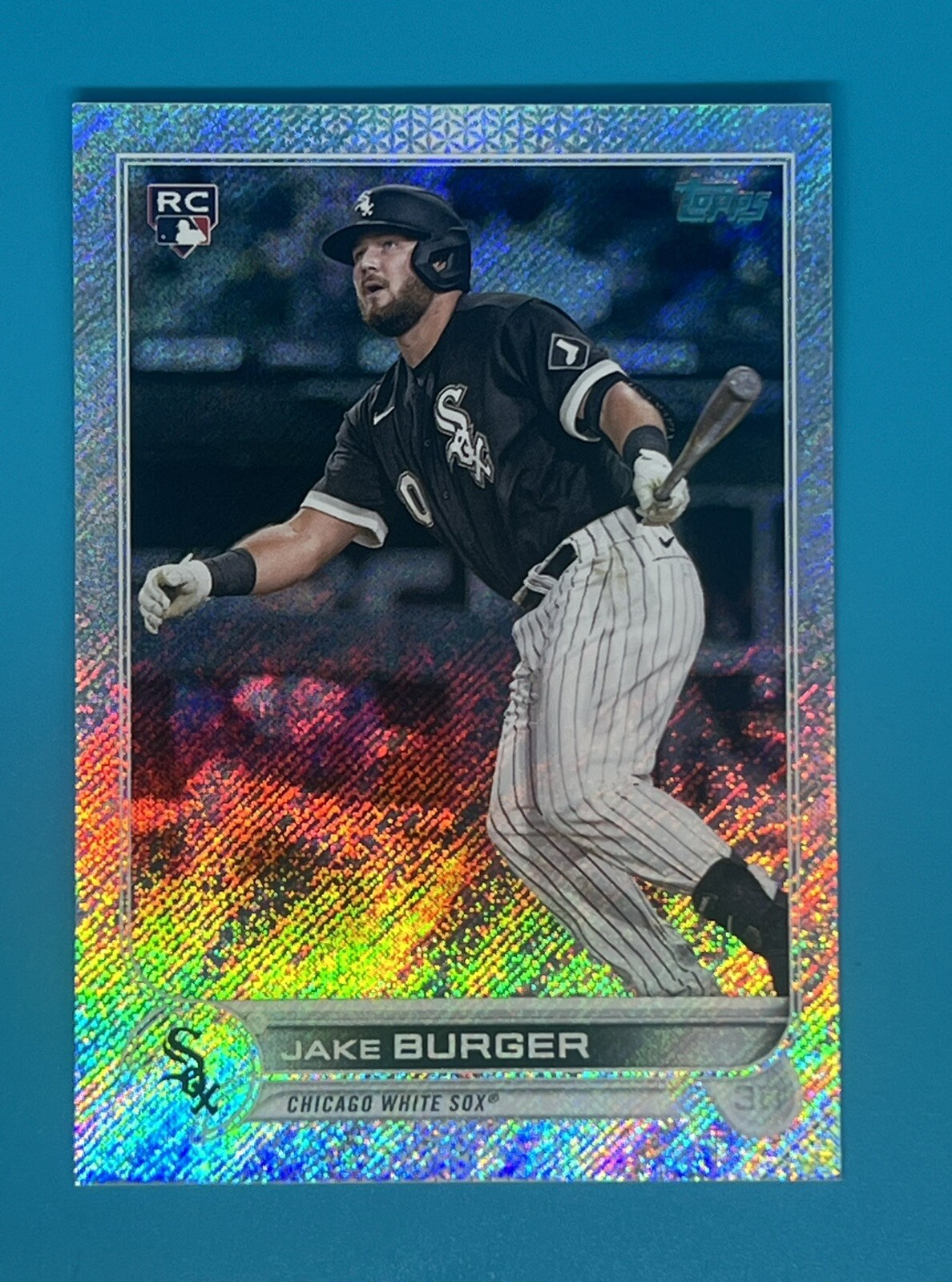 2022 Topps Series 1 Foilboard #186 Jake Burger Chicago Rookie/875