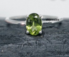Peridot Gemstone 925 Sterling Silver Wedding Handmade Ring Gift For Mother D-519