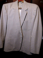 Claiborne Brown Check Cotton Spring/Summer Sport Jacket 42R