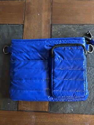 Think Royln Bank Street Crossbody Blue Puffer Bag. No Strap