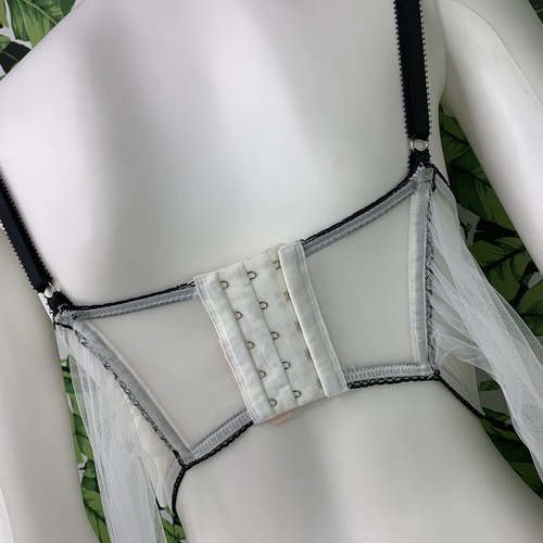 Victoria's Secret Bustier Mujer Talla 34D Sexy Novia 2014 Malla Corbata Push Up Sujetador - Imagen 6 de 12