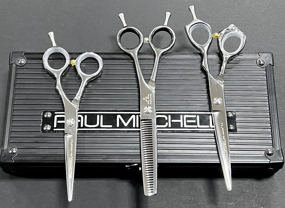 Paul Mitchell Mano Derecha Kit de Cizalla 3 Piezas con Navaja! ¡Nuevo! Foto 2 de 4