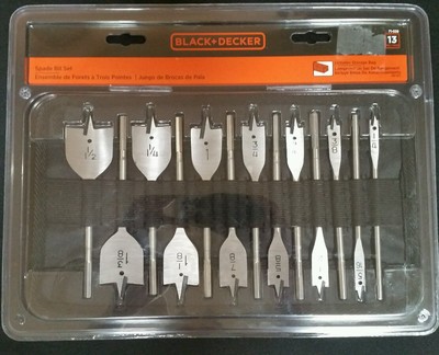 BLACK AND DECKER SPADE BIT SET 13 PCS