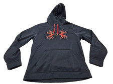 Under Armour Men's Hoodie Sweatshirt Hunt Antler Logo Loose Fit Storm Medium