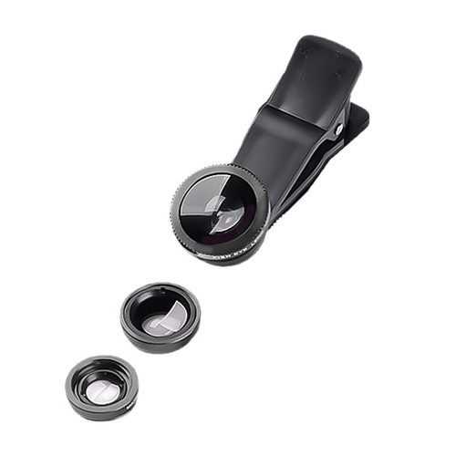 3 in 1 Clip On Camera Lens Kits Fish Eye+Wide Angle+Macro Lens for Cell Phone - Zdjęcie 12 z 27