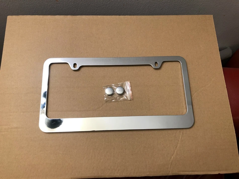 Very High Quality Made Strong Stainless Steel License Plate Frame Chrome Shine - Image 4 of 4