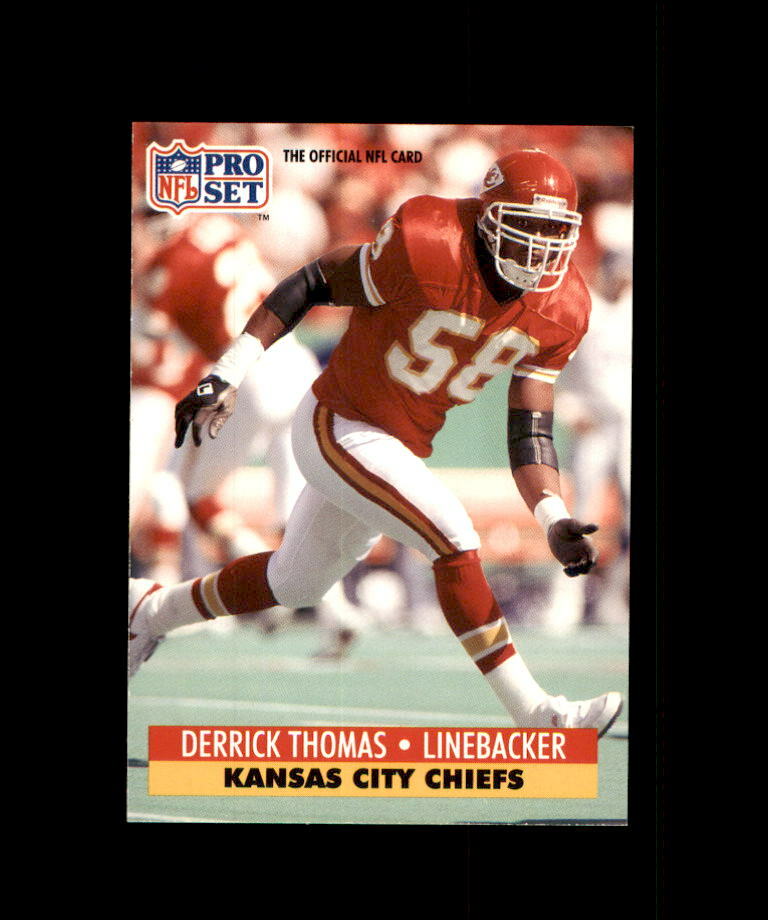 DERRICK THOMAS FOOTBALL CARD KANSAS CITY CHIEFS PRO SET 1991 #188