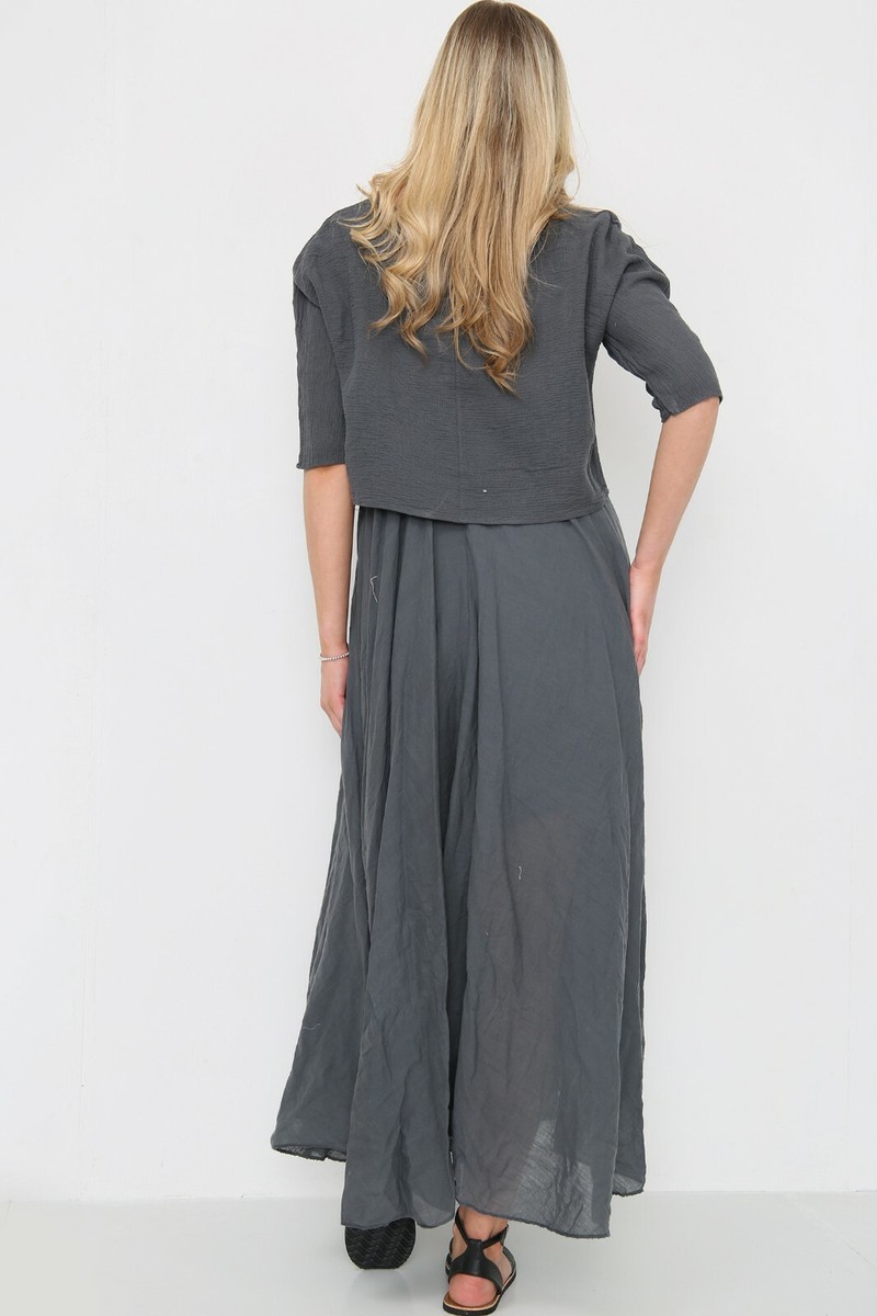 NUOVO Abito Camicia Leggero Donna Italiano Lagenlook SS23 - Foto 7