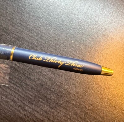 Disney Club 33 Blue Pen Club Name Club Thirty-Three Gold Tone  Pen