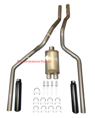 88-93 Chevrolet GMC Truck 4.3 5.0 5.7 Dual Exhaust Mandrel Bent w/ 14'' MagnaFlow