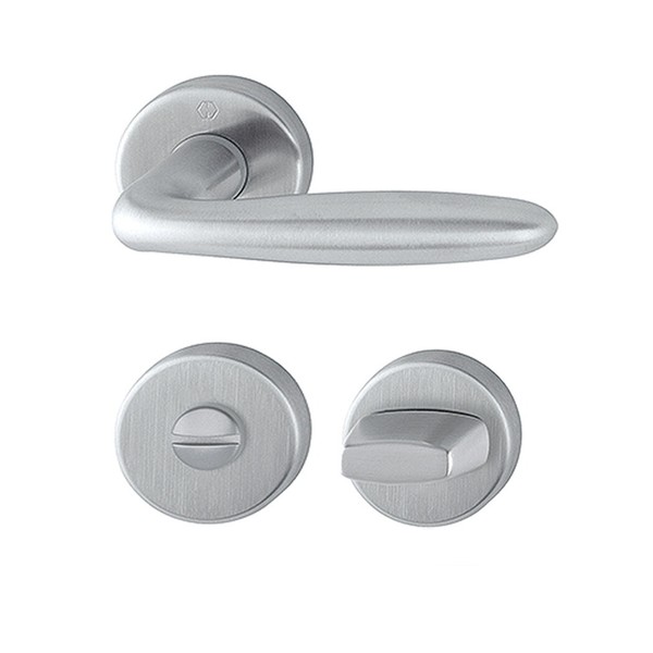 Hoppe TüRdrüCker Verona Wc Edelstahl Matt F69 TüRgriff TüRklinke DrüCkergarnitur-image
