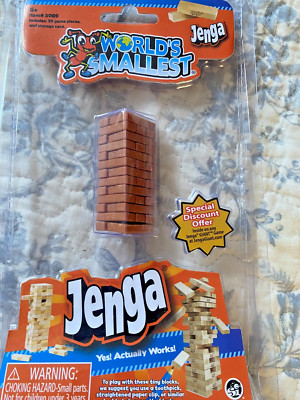World's Smallest Jenga Game  Novelty Really Works! SEALED NEW