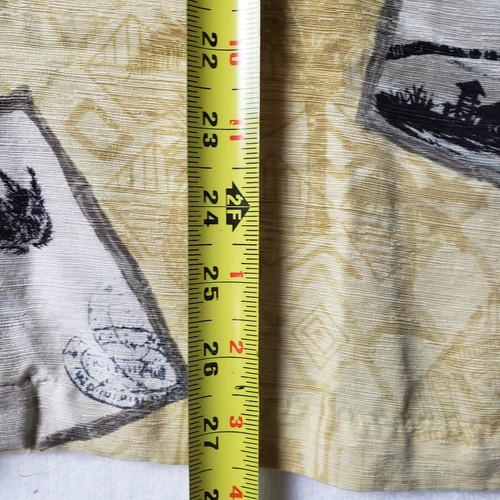 Havana Jack's Cafe Hawaiian Post Card Shirt Beige Size Large Silk Shirt - Picture 3 of 7