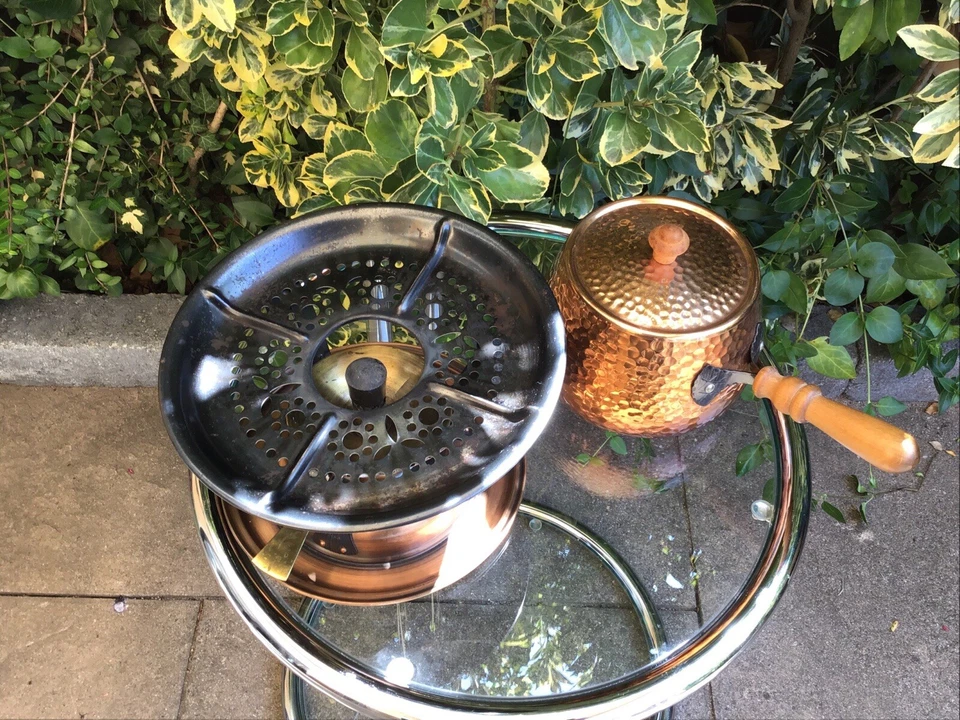 ANTIK Feuerzangenbowle, Fleisch-Fondue KUPFER  Rechaud (Bedienungsanleitung) - Bild 4 von 4