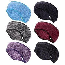 Women Lady Ponytail Headband Winter Fleece Ear Warmer Running Skiing Headband