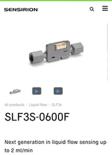 Sensirion SLF3S-0600F Liquid Flow sensors. Brand new sealed QTY 10