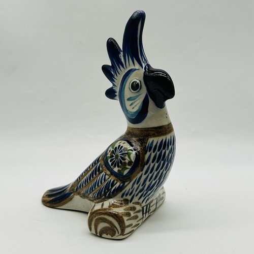 Arte popular de colección Tonala cerámica firmada por cacatúa México 7 x 4 pulgadas - Imagen 1 de 17