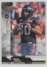 2018 Upper Deck CFL Autograph 67 Rene Paredes Calgary Stampeders Auto