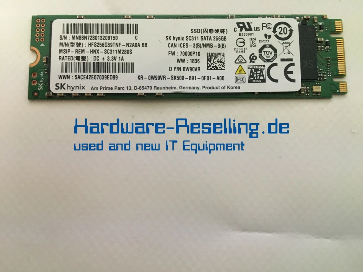 Dell Sk Hynix 256GB SSD M.2 2280 SATA 0W90VR HFS256G39TNF SC311 S ries