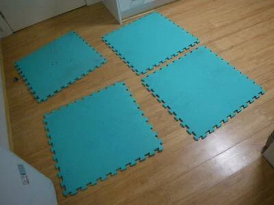 4 Teal Jigsaw Flooring Mats Interlocking Foam Floor Tiles Malvern