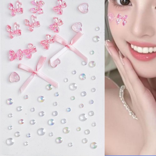 1 Hoja Estrás Decoración Facial Accesorios Perlas Imitación Gemas Ligeras - Imagen 17 de 36
