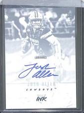 2018 Panini Luminance Autograph Rookie #R1-JOS Josh Allen No 102 of 125