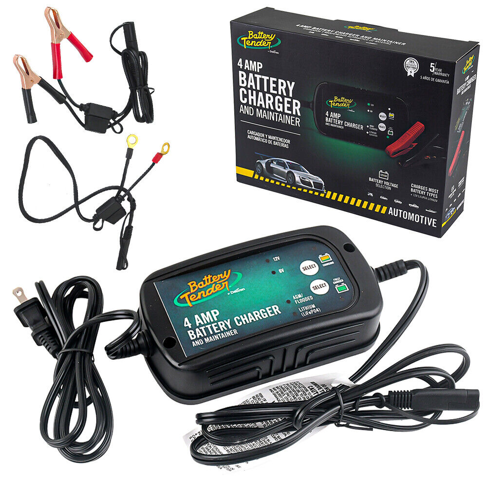Battery Tender 4 Amp Charger 022-0209-DL-WH for Car Truck Motorcycle ATV