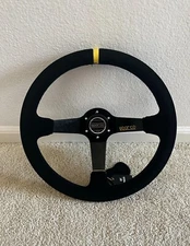 350mm Deep Dish Steering Wheel - Fit 6 hole Hub Like Vertex Nardi NRG Grip